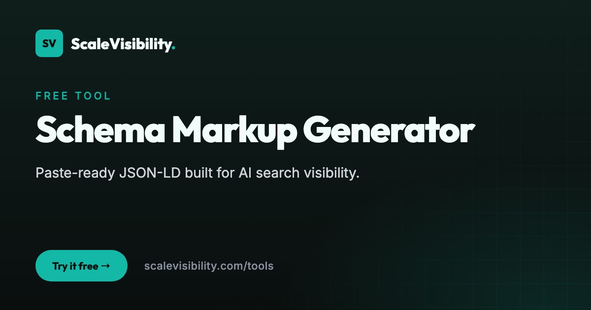 Free Schema Markup Generator | Scale Visibility